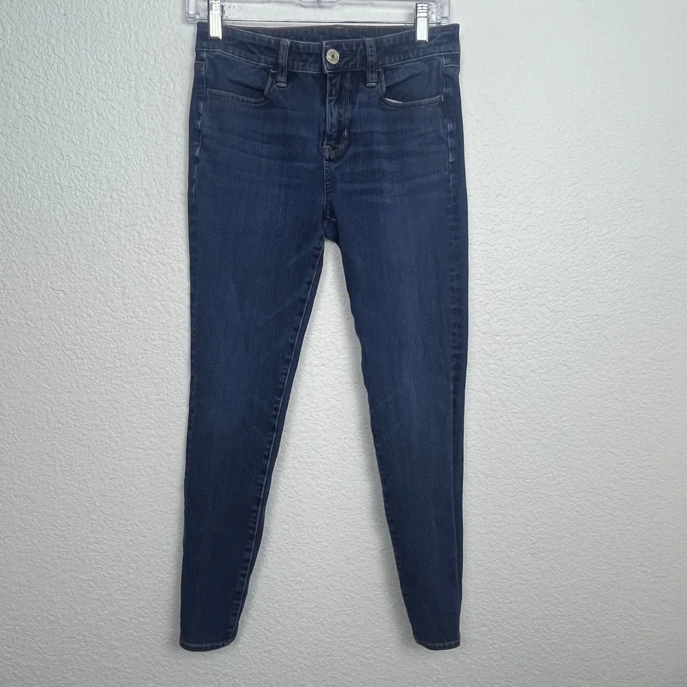 American Eagle‎ Outfitters Jegging Jeans Womens 4 Blue Denim Cotton High Rise